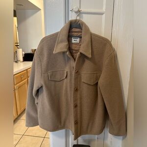 Aritzia Sunday Best tan fall jacket with quilted lining